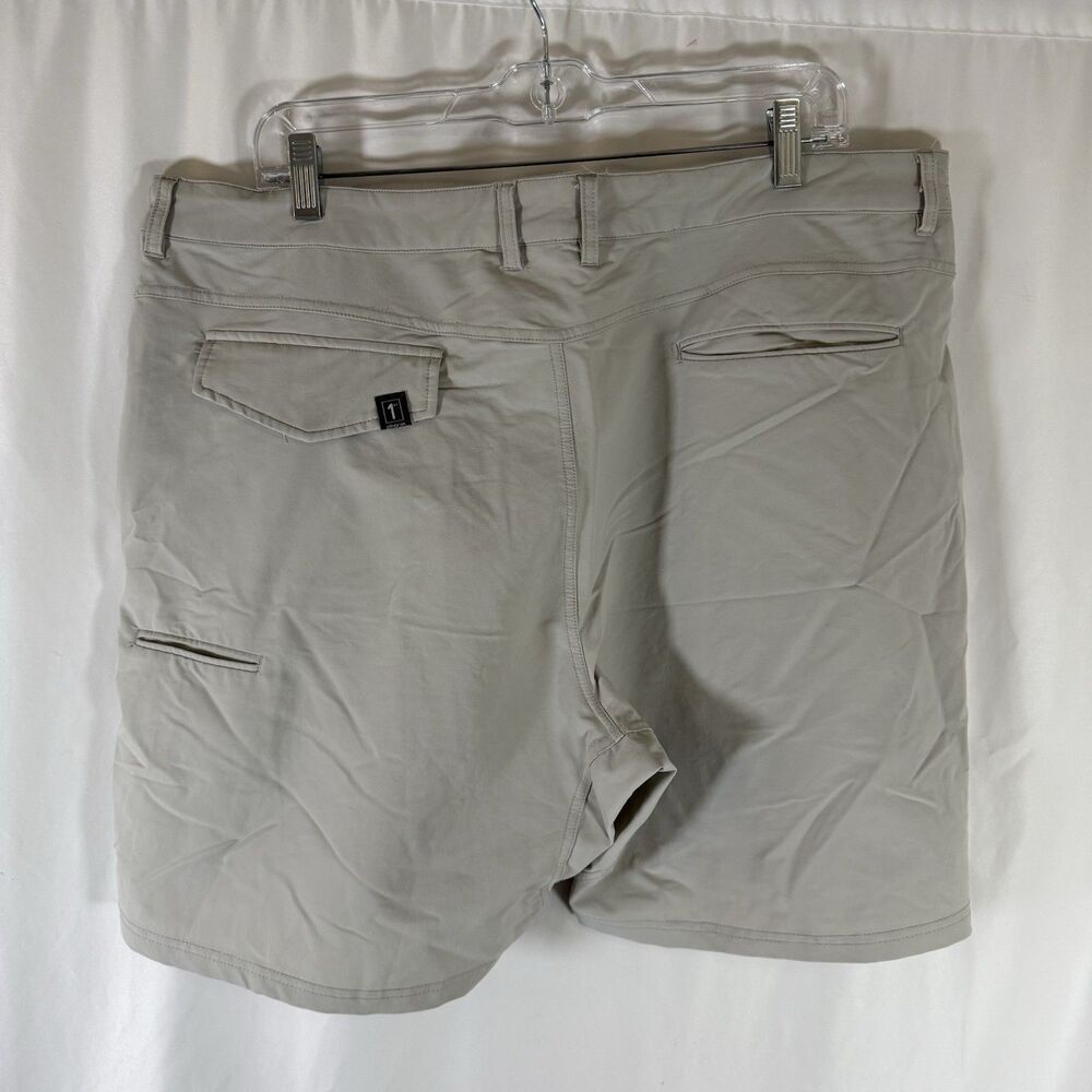 1st Phorm Shorts Men's 2XL 40 Beige Chino Cargo Pocket Zip 7" Inseam - Picture 6 of 9